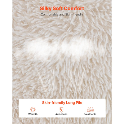 Πολυθρόνα-Καναπέ-Μπάνιο VEVOR, Πολυθρόνα-Καναπέ-Μπάνιο με Μπράτσα για Ενήλικες, Χνουδωτή, Βελούδινη & Υψηλής Πυκνότητας Πολυθρόνα-Μπάνιο για Ενήλικες με Ζάπερ, Άνετη Πολυθρόνα-Καναπέ-Μπάνιο Ιδανική για Σαλόνι, Υπνοδωμάτιο, Μπεζ