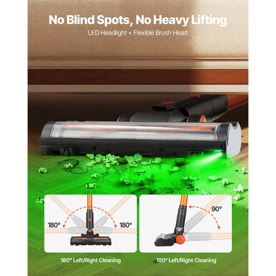 Ασύρματη ηλεκτρική σκούπα VEVOR, μέγιστη αναρρόφηση 40KPA, επαναφορτιζόμενη ηλεκτρική σκούπα με οθόνη LED, ελαφριά ηλεκτρική σκούπα χειρός με χρόνο λειτουργίας 47 λεπτών για το σπίτι, χαλιά, τρίχες κατοικίδιων ζώων, σκληρά δάπεδα