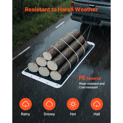 Έλκηθρο VEVOR Yard Drag Sled, 280 x 101,5 cm, 725kg βαρέως τύπου, Ανεμόπτερο PE με σχοινιά και καλώδιο έλξης, Διπλής χρήσης για ψάρεμα καυσόξυλων στον πάγο, Συμβατό με ATV, UTV και τρακτέρ