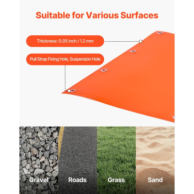 Έλκηθρο έλξης ελαφιών VEVOR, 185 x 58 cm, έλκηθρο βαρέως τύπου 250 kg για αυλή, ανθεκτικό σε σχίσιμο χαλάκι έλξης από PE με σχοινιά και λαβή, παχύρρευστος μεταφορέας θηραμάτων για ψάρεμα με καυσόξυλα στον πάγο, μεταφορά και κυνήγι