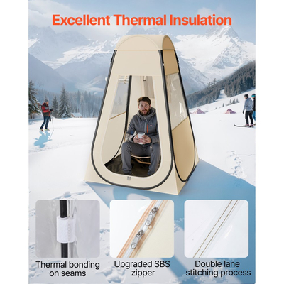 Σκηνή VEVOR Pop-up για αθλήματα, διάφανη σκηνή με φυσαλίδες 1,2x1,2 μ. για 1 άτομο, αδιάβροχη εξωτερική κάψουλα με πατάκι δαπέδου και κάλυμμα, σκηνές κήπου με θόλο, στέγαστρο για κάμπινγκ, ψάρεμα, επευφημίες