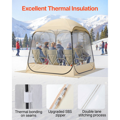 Σκηνή VEVOR Pop-up για αθλήματα, 1,83x1,83 μ. Διάφανη σκηνή με φούσκες για 2-4 άτομα, αδιάβροχη εξωτερική κάψουλα με πατάκι δαπέδου και κάλυμμα, σκηνές κήπου με θόλο, ιγκλού, στέγαστρο κάμπινγκ για εκδηλώσεις, ψάρεμα, επευφημίες