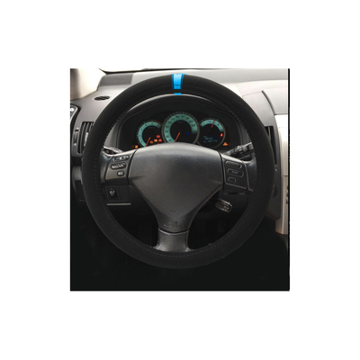 ΚΑΛΥΜΜΑ ΤΙΜΟΝΙΟΥ CARRERA LOOK BLUE ΜΑΥΡΟ ΜΕ ΜΠΛΕ ΡΙΓΑ ΜΙΚΡΟΦΙΜΠΡΑ 37-39cm SIMONI RACING  - 1 τεμ.