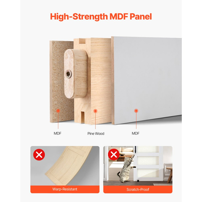 Συρόμενη Πόρτα Αχυρώνα VEVOR, 914 x 2134mm, Πάνελ και Γυαλί Υψηλής Αντοχής από MDF, Πόρτα Αχυρώνα με Κιτ Μηχανισμών, Αδιάβροχη Επιφάνεια PVC, Εύκολη Εγκατάσταση, Πλαίσιο H, Ομαλά και Αθόρυβα Συρόμενη για Σαλόνι