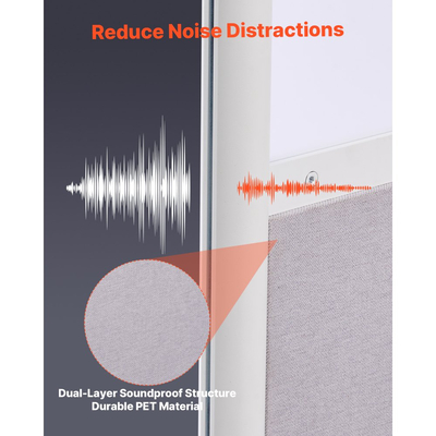 Διαχωριστικά Γραφείου VEVOR για Ιδιωτικότητα, Συσκευασία 2, Διαχωριστικά Δωματίου 1,83m x 1,22m, Διαχωριστικό Γραφείου PET για Σταθμό Εργασίας με Ακρυλικά Παράθυρα σε Αδιαφανές Χρώμα, Ελεύθερα Πάνελ Ιδιωτικότητας για Βιβλιοθήκη Γραφείου