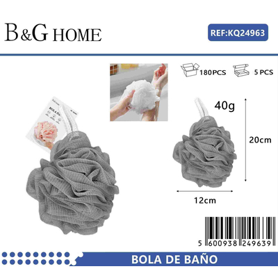 Σφουγγάρια μπάνιου δίχτυ σε σετ 5Χ - Grey - 24963