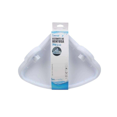 Επιτοίχιο γωνιακό ράφι μπάνιου πλαστικό - 03442