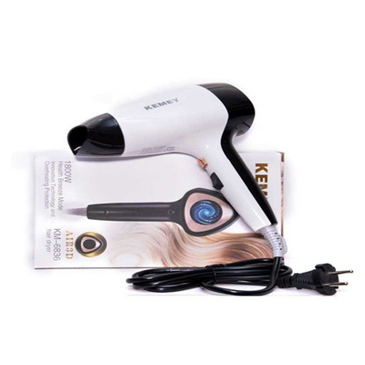 Πιστολάκι μαλλιών - KM-6836 - Kemei - White