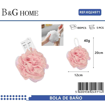 Σφουγγάρια μπάνιου δίχτυ σε σετ 5Χ - Pink - 24971