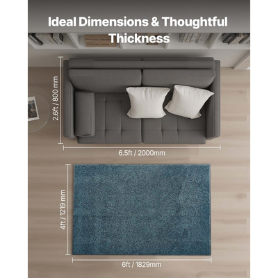 Πατάκι εισόδου VEVOR, 1829 x 1219 mm Εμπορικό πατάκι δαπέδου για εσωτερικούς και εξωτερικούς χώρους, Βιομηχανικό χαλί εισόδου με υπόστρωμα PVC, Πλενόμενο χαλί εισόδου βαρέως τύπου για διάδρομο, μπαλκόνι, γκαράζ, μπλε σχιστόλιθου