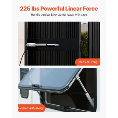 Γραμμικός Ενεργοποιητής VEVOR 12V, Διαδρομή 101,6 mm, Υψηλής Ταχύτητας 15 mm/s, Γραμμικός Ενεργοποιητής Κίνησης 1000N - με Προστασία IP54 & Βάση Στήριξης για Γραφείο Ανύψωσης, Ανακλινόμενες Καρέκλες, Ανοιχτήρι Πόρτας Παραθύρου