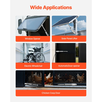 Γραμμικός Ενεργοποιητής VEVOR 12V, Διαδρομή 101,6 mm, Υψηλής Ταχύτητας 15 mm/s, Γραμμικός Ενεργοποιητής Κίνησης 1000N - με Προστασία IP54 & Βάση Στήριξης για Γραφείο Ανύψωσης, Ανακλινόμενες Καρέκλες, Ανοιχτήρι Πόρτας Παραθύρου