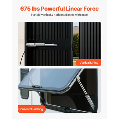 Γραμμικός Ενεργοποιητής VEVOR 12V, Αδιάβροχος Γραμμικός Ενεργοποιητής IP65 με Διαδρομή 101,6 mm, Ενεργοποιητές Κίνησης 3000N 5 mm/s με Βάσεις Στήριξης για Ηλιακούς Ιχνηλάτες, Βιομηχανικά Μηχανήματα, Ανοιχτήρι Πόρτας