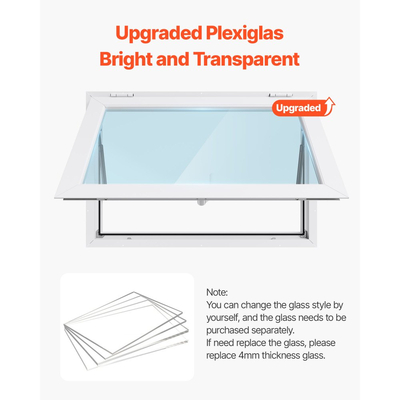 Παράθυρο VEVOR Concession 92x61 cm, Πλαίσιο αλουμινίου για φορτηγό τροφίμων, Παράθυρο σερβιρίσματος με βάση έως 85 μοίρες με πόρτα τέντας και γάντζο έλξης, Ανθεκτικό στο νερό της βροχής για ρυμουλκούμενα παραχώρησης