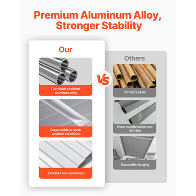 Τέντα αλουμινίου VEVOR 60 x 42 ίντσες, Ανθεκτική τέντα παραθύρου, Ελαφριές και σταθερές τέντες αλουμινίου για πόρτες εξωτερικού χώρου, βροχή, χιόνι, προστασία από το ηλιακό φως για πόρτα, είσοδο, παράθυρα, βεράντα