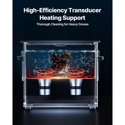 VEVOR 6L Υπερήχων Καθαριστικό, Επαγγελματικό Υπερήχων Καθαριστικό με Καλάθι Καθαρισμού & Ψηφιακή Οθόνη, Ανοξείδωτο Ατσάλι 120W 40kHz Καθαριστικό για Ρολόγια, Ξυράφια, Κοσμήματα, Νομίσματα και Άλλα