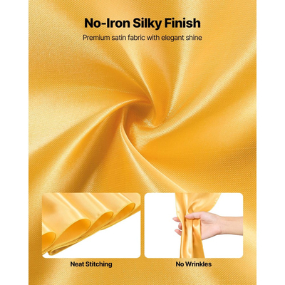 VEVOR Σατέν Καρέκλα με Φιόγκους, 100 τεμάχια Κορδέλα Καρέκλας με Δέσιμο Πίσω, 7 x 108 ίντσες, Χρυσή Διακόσμηση Γαμήλιας Δεξίωσης, για Γαμήλια Τελετή, Baby Shower, Πάρτι, Εκδηλώσεις, Διακόσμηση Καλύμματος Καρέκλας