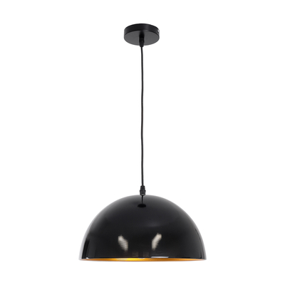 GLOBOSTAR® MEDEA 01004 Μοντέρνο Κρεμαστό Φωτιστικό Οροφής με Ντουί 1 x E27 AC 220-240V IP20 - Μαύρο & Χρυσό - Μ30 x Π30 x Υ16cm