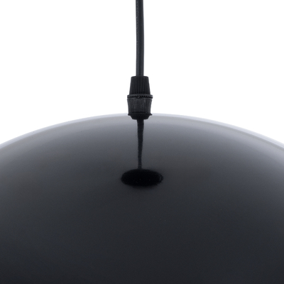 GLOBOSTAR® MEDEA 01004 Μοντέρνο Κρεμαστό Φωτιστικό Οροφής με Ντουί 1 x E27 AC 220-240V IP20 - Μαύρο & Χρυσό - Μ30 x Π30 x Υ16cm