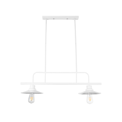 GLOBOSTAR® REGAL 01008 Vintage Φωτιστικό Οροφής με Ντουί 2 x E27 AC 220-240V IP20 - Λευκό - Μ80 x Π26 x Υ82cm