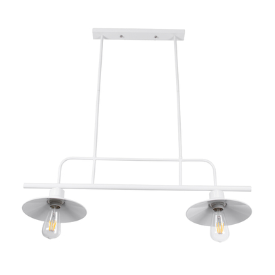 GLOBOSTAR® REGAL 01008 Vintage Φωτιστικό Οροφής με Ντουί 2 x E27 AC 220-240V IP20 - Λευκό - Μ80 x Π26 x Υ82cm