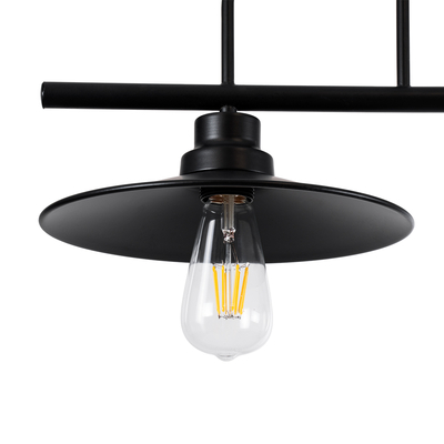 GLOBOSTAR® REGAL 01009 Vintage Φωτιστικό Οροφής με Ντουί 3 x E27 AC 220-240V IP20 - Μαύρο - Μ110 x Π26 x Υ75cm