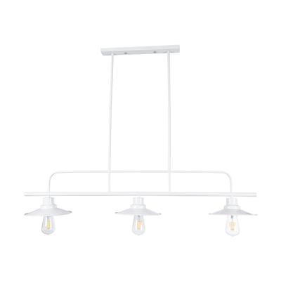 GLOBOSTAR® REGAL 01010 Vintage Φωτιστικό Οροφής με Ντουί 3 x E27 AC 220-240V IP20 - Λευκό - Μ110 x Π26 x Υ75cm