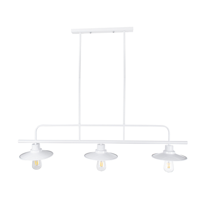 GLOBOSTAR® REGAL 01010 Vintage Φωτιστικό Οροφής με Ντουί 3 x E27 AC 220-240V IP20 - Λευκό - Μ110 x Π26 x Υ75cm