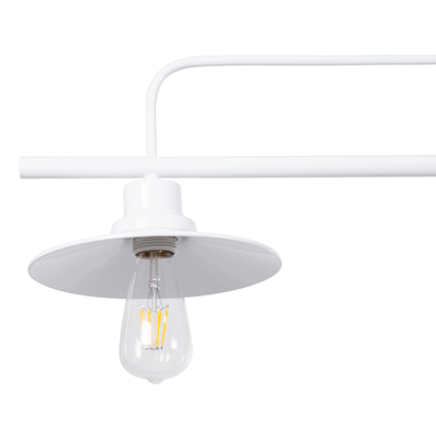 GLOBOSTAR® REGAL 01010 Vintage Φωτιστικό Οροφής με Ντουί 3 x E27 AC 220-240V IP20 - Λευκό - Μ110 x Π26 x Υ75cm