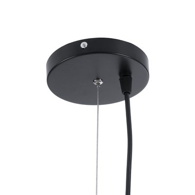 GLOBOSTAR® GRID 01022 Vintage Κρεμαστό Φωτιστικό Οροφής με Ντουί 1 x E27 AC 220-240V IP20 - Μαύρο - Μ40 x Π40 x Υ33cm