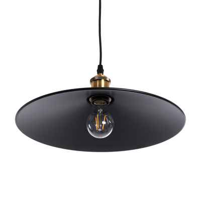 GLOBOSTAR® CARAVEL 01042 Vintage Κρεμαστό Φωτιστικό Οροφής με Ντουί 1 x E27 AC 220-240V IP20 - Μαύρο & Χρυσό - Μ36 x Π36 x Υ10cm