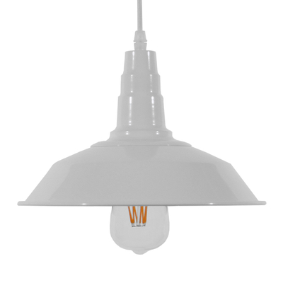 GLOBOSTAR® RAY 01044 Vintage Κρεμαστό Φωτιστικό Οροφής με Ντουί 1 x E27 AC 220-240V IP20 - Λευκό - Μ26 x Π26 x Υ25cm