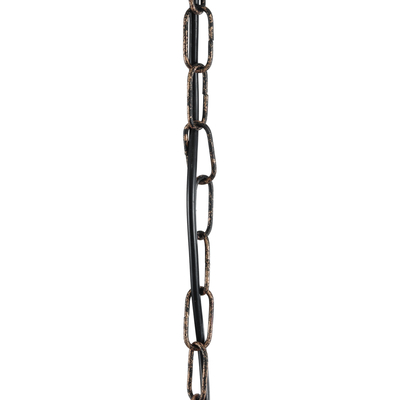 GLOBOSTAR® RAY 01045 Vintage Κρεμαστό Φωτιστικό Οροφής με Ντουί 1 x E27 AC 220-240V IP20 - Χάλκινο Εφέ Σκουριάς - Μ46 x Π46 x Υ36cm