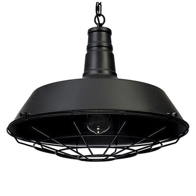 GLOBOSTAR® RAY 01048 Vintage Κρεμαστό Φωτιστικό Οροφής με Ντουί 1 x E27 AC 220-240V IP20 - Μαύρο - Μ46 x Π46 x Υ25cm