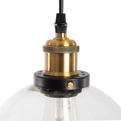 GLOBOSTAR® WICKHAM 01170 Vintage Κρεμαστό Φωτιστικό Οροφής με Ντουί 1 x E27 AC 220-240V IP20 - Πολύχρωμο - Μ20 x Π20 x Y25cm