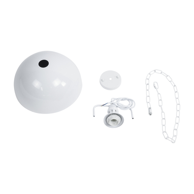 GLOBOSTAR® LARKIN 01174 Vintage Κρεμαστό Φωτιστικό Οροφής με Ντουί 1 x E27 AC 220-240V IP20 - Λευκό - Μ30 x Π30 x Y28cm