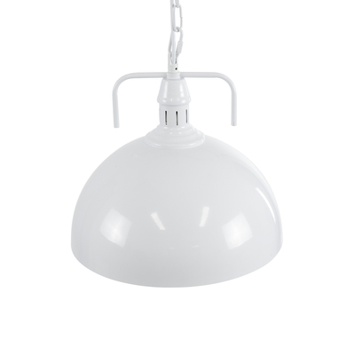 GLOBOSTAR® LARKIN 01174 Vintage Κρεμαστό Φωτιστικό Οροφής με Ντουί 1 x E27 AC 220-240V IP20 - Λευκό - Μ30 x Π30 x Y28cm