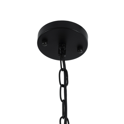 GLOBOSTAR® LARKIN 01175 Vintage Κρεμαστό Φωτιστικό Οροφής με Ντουί 1 x E27 AC 220-240V IP20 - Μαύρο - Μ30 x Π30 x Y28cm