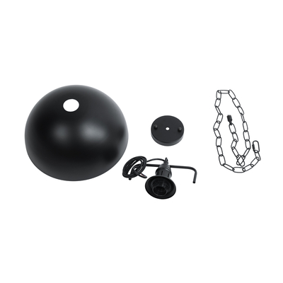 GLOBOSTAR® LARKIN 01175 Vintage Κρεμαστό Φωτιστικό Οροφής με Ντουί 1 x E27 AC 220-240V IP20 - Μαύρο - Μ30 x Π30 x Y28cm