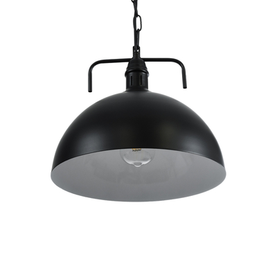 GLOBOSTAR® LARKIN 01175 Vintage Κρεμαστό Φωτιστικό Οροφής με Ντουί 1 x E27 AC 220-240V IP20 - Μαύρο - Μ30 x Π30 x Y28cm