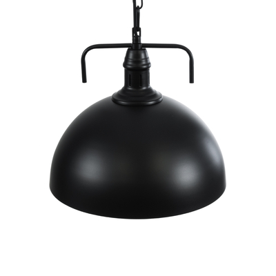 GLOBOSTAR® LARKIN 01175 Vintage Κρεμαστό Φωτιστικό Οροφής με Ντουί 1 x E27 AC 220-240V IP20 - Μαύρο - Μ30 x Π30 x Y28cm