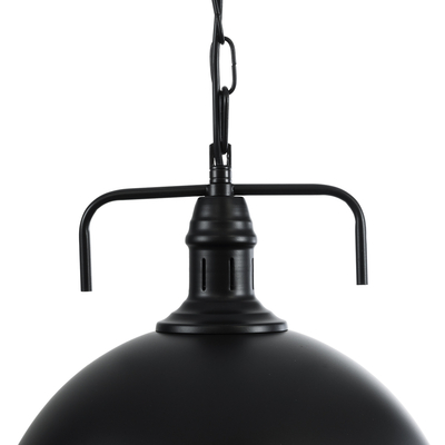 GLOBOSTAR® LARKIN 01175 Vintage Κρεμαστό Φωτιστικό Οροφής με Ντουί 1 x E27 AC 220-240V IP20 - Μαύρο - Μ30 x Π30 x Y28cm