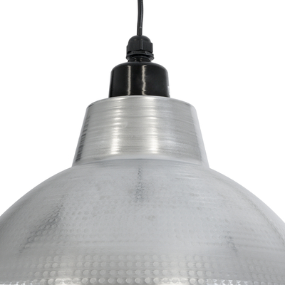 GLOBOSTAR® LOUVE 01178 Vintage Κρεμαστό Φωτιστικό Οροφής με Ντουί 1 x E27 AC 220-240V IP20 - Ασημί - Μ40 x Π40 x Υ30cm