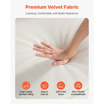 Καναπές VEVOR 3 ατόμων, Μοντέρνος καναπές-κρεβάτι με γωνιακό χώρο αποθήκευσης στο κάτω μέρος, Μοντέρνος άνετος καναπές Cloud με πλαϊνές τσέπες αποθήκευσης και μεταλλικό σκελετό, ιδανικός για σαλόνι, υπνοδωμάτιο, διαμέρισμα και γραφείο, λευκό