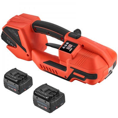 Ηλεκτρική μηχανή δεσίματος VEVOR, 2 μπαταρίες 4000mAh, Αυτόματο εργαλείο δεσίματος με ψηφιακή οθόνη για ιμάντες PP/PET πλάτους 9-16 mm, Μηχανή τάνυσης ταινίας για συσκευασία κουτιών παλέτας