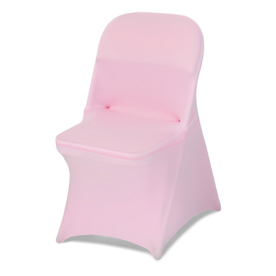 VEVOR 50 τεμάχια ροζ καλύμματα καρέκλας, κάλυμμα καρέκλας από πολυεστέρα και σπάντεξ, ελαστικά καλύμματα για γάμο, πάρτι, τραπεζαρία, δεξιώσεις, καλύμματα καρέκλας με επίπεδη πρόσοψη, κατάλληλα για καρέκλα. Διαστάσεις έως 17,72 x 18,11 x 30,31 ίντσες.