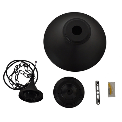 GLOBOSTAR® CLOCHER 01041 Vintage Κρεμαστό Φωτιστικό Οροφής με Ντουί 1 x E27 AC 220-240V IP20 - Μαύρο - Μ29 x Π29 x Υ34cm