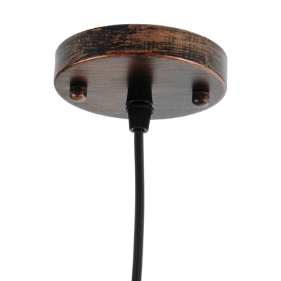 GLOBOSTAR® RAY 01047 Vintage Κρεμαστό Φωτιστικό Οροφής με Ντουί 1 x E27 AC 220-240V IP20 - Χάλκινο - Μ26 x Π26 x Υ20cm