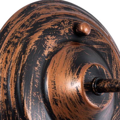 GLOBOSTAR® RAY 01067 Vintage Φωτιστικό Τοίχου - Απλίκα με Ντουί 1 x E27 AC 220-240V IP20 - Χάλκινο Εφέ Σκουριάς - Μ26 x Π37 x Υ32cm