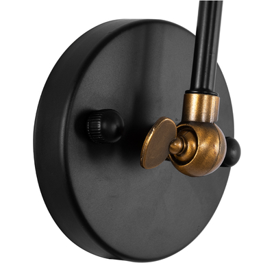 GLOBOSTAR® BINGLEY 01068 Vintage Φωτιστικό Τοίχου - Απλίκα με Ντουί 1 x E27 AC 220-240V IP20 - Διάφανο & Χρυσό - Μ18 x Π40 x Υ43cm